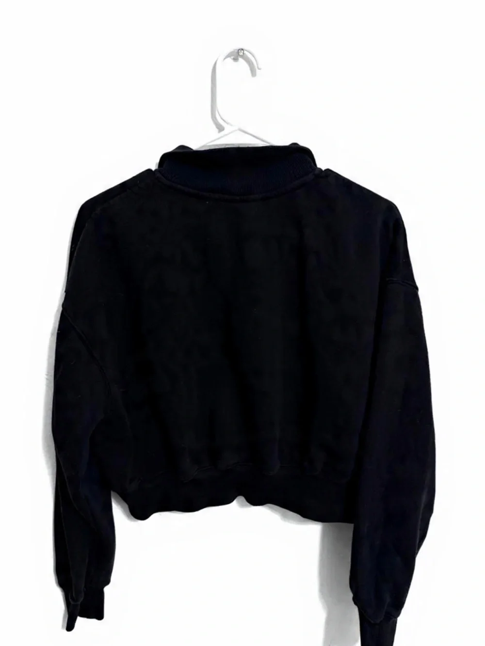 Nike Black Half-Zip Pullover with White Swoosh Logo